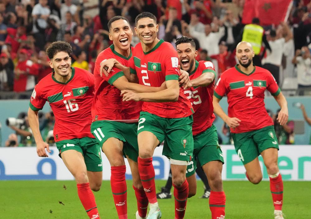 摩洛哥队的红色球衣出镜率甚至多于黄色的巴西队球衣和蓝白色的阿根廷队球衣