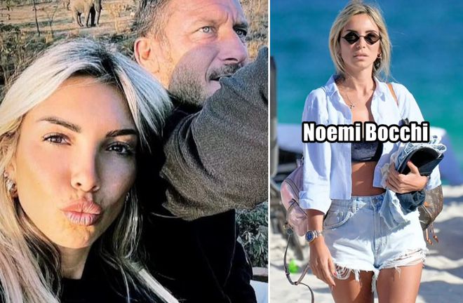 罗马传奇队长、意大利足球名宿托蒂与新女友诺埃米（Noemi Bocchi）奔赴非洲度假